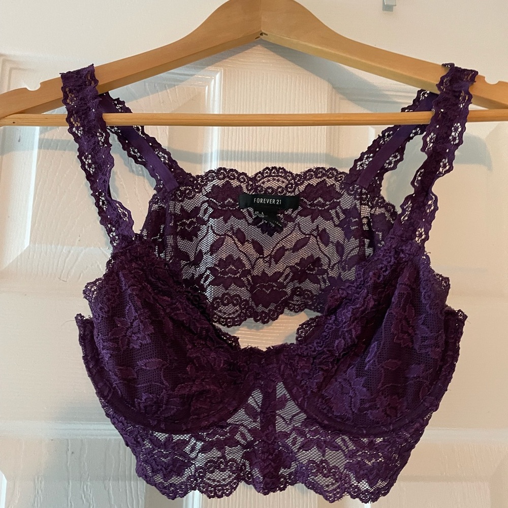 Forever 21 Purple Lace Bra Intimates